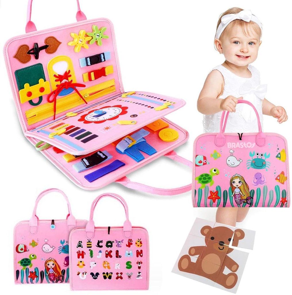 Montessori Busy Board Baby – Aktivitätsbuch für 1–3 Jahre Kleinkinder