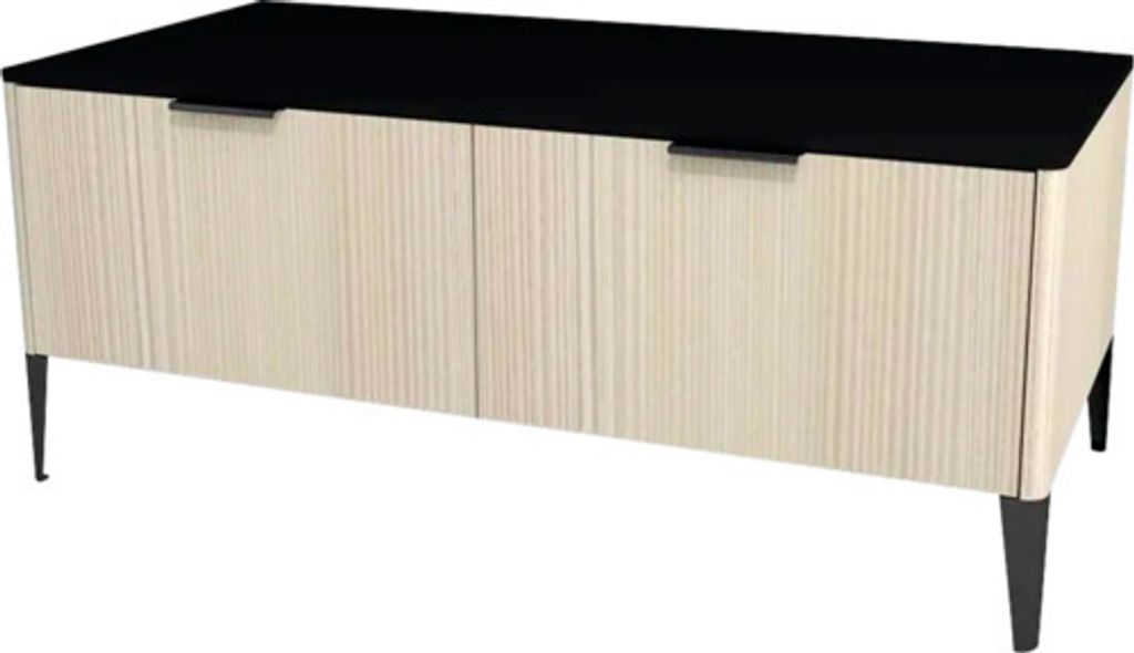 Unterschrank mit 2 Schubladen Devo Lotos 46x110x53 cm structure avola cremeweiß/schwarz