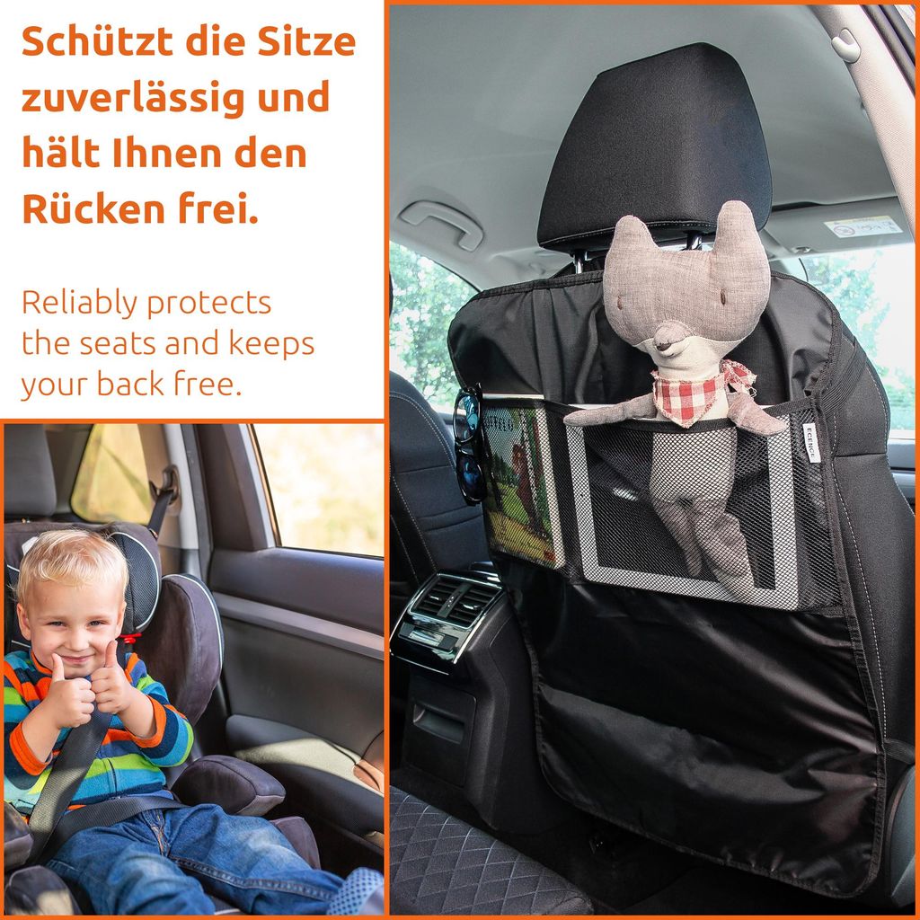 Rückenlehnenschutz Auto Umkettelung Rücksitzschoner Gummizug Autositz  Schutz Farbwahl