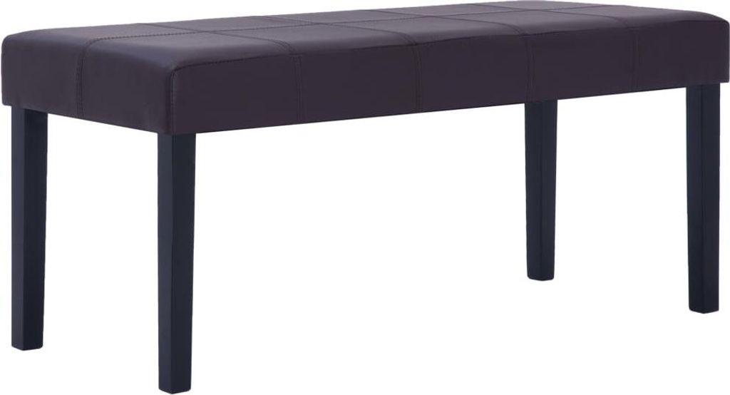 vidaXL Sitzbank 106 cm Braun Kunstleder
