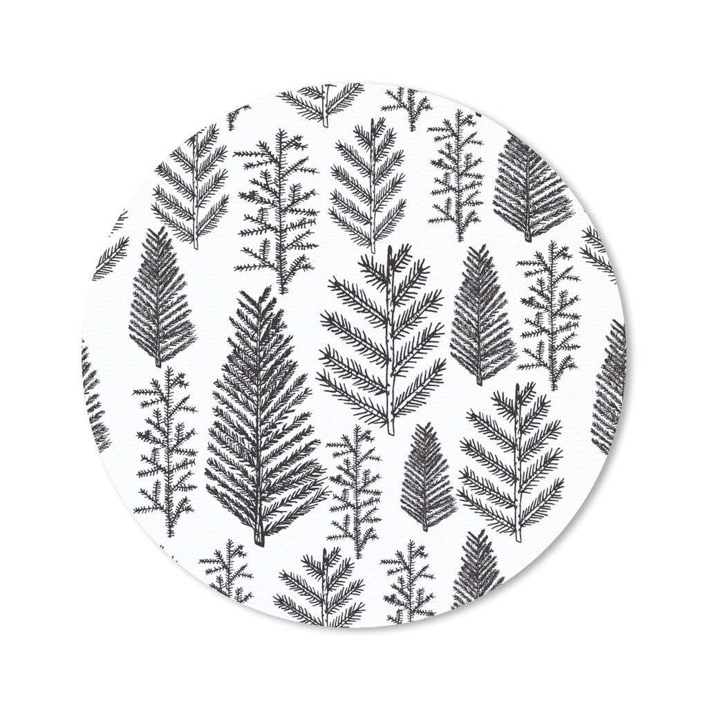 MuchoWow Mauspad Mousepad Weihnachtsbaum - Vintage - Weihnachten - Design 50x50 cm - Mousepads - Maus Mat - Pad - Mausunterlage - Vinyl