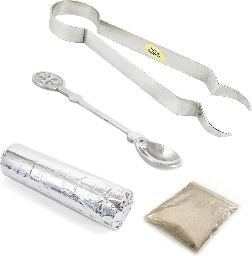 4tlg Set Räucherzange Silber Vernickelt Weihrauchlöffel Räucherkohle Räuchersand
