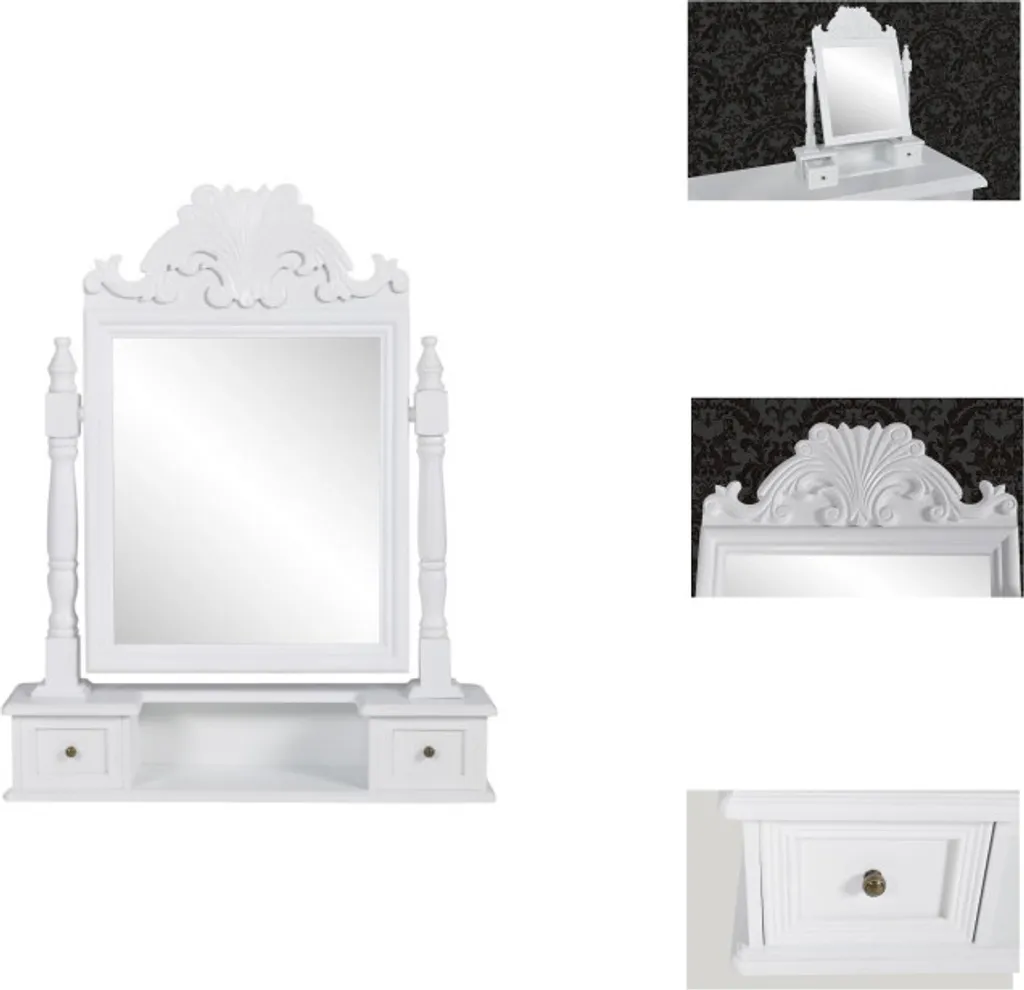 Coiffeuse Compacte en MDF pour Ranger votre Maquillage avec Miroir Mobile