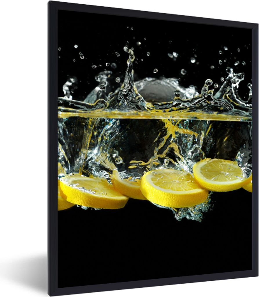 MuchoWow® Gerahmtes Poster Zitrone - Frucht - Gelb - Produktbild 