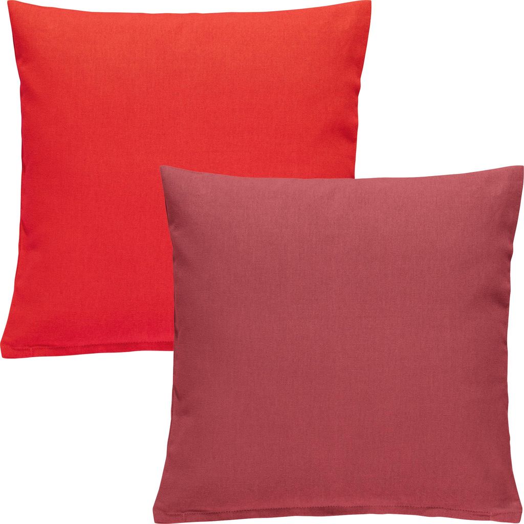 REDBEST Kissenhülle Tulsa" 2er-Pack rot/burgund 40x40 cm"