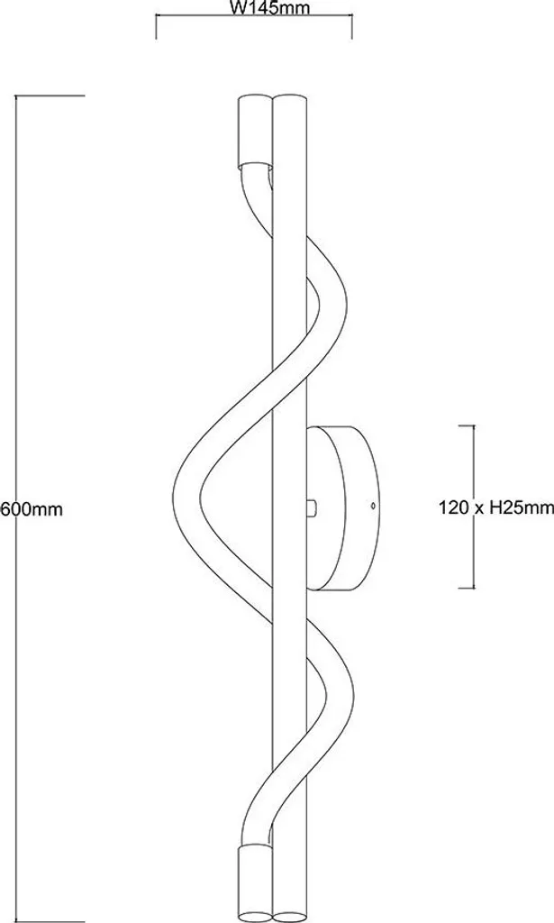 Applique LED 12W MELECA noire verticale avec éclairage modulable intégré - 6
