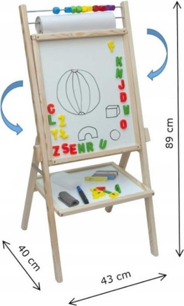 KX6489 Tablica magnetyczna kredowa + papier liczy Zdjęcie produktu 