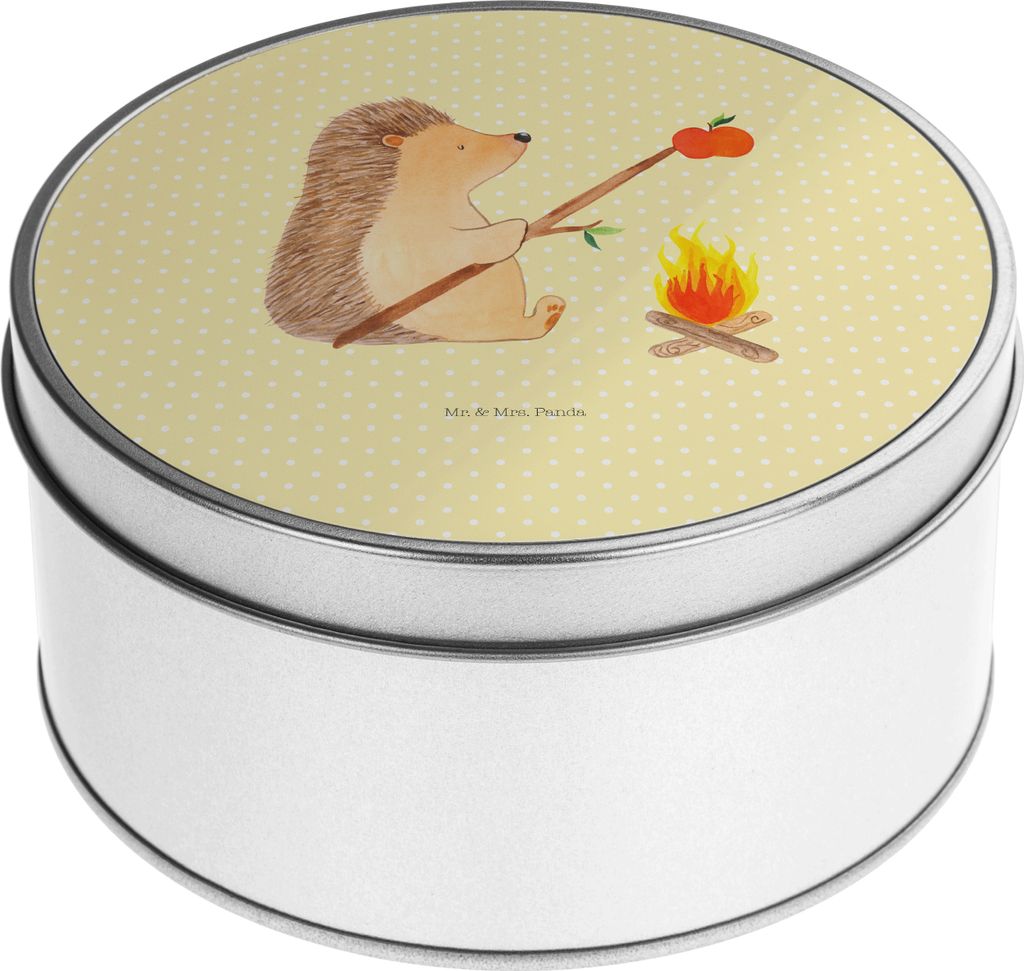 Mr. & Mrs. Panda Dose Igel Grillen - Gelb Pastell - Geschenk, Motivation, Teedose, Gute Laune, Sinn Des Lebens, zuckerdose, Vorratsdosen, Spruch, g...