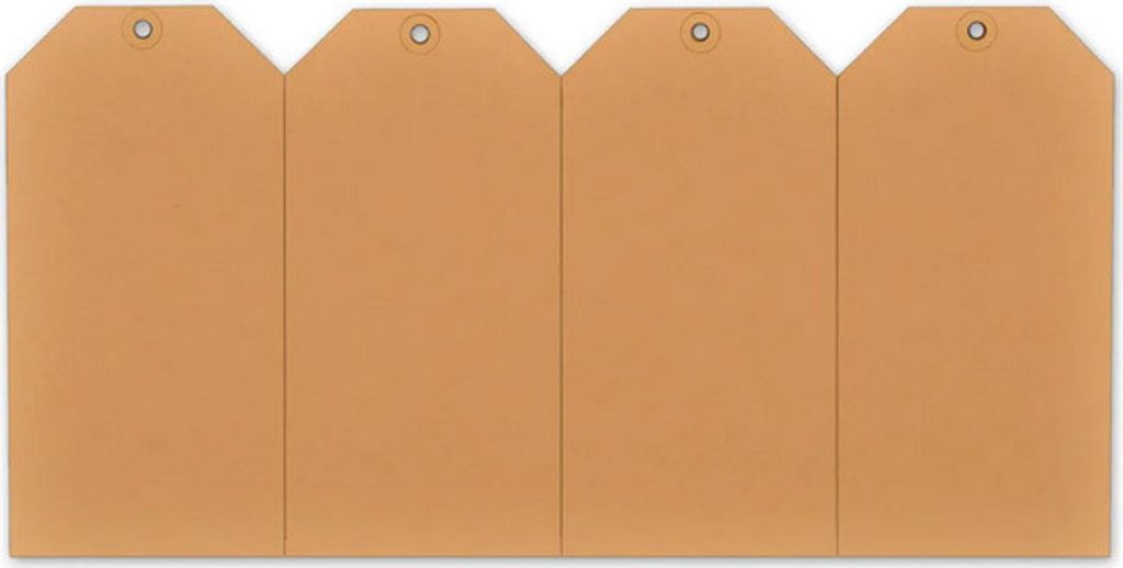 rillprint Warenanhänger 50 x 100 mm kraft braun