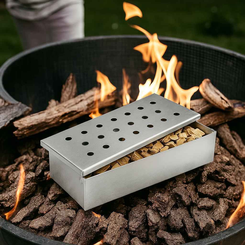 Truflair Räucherbox Aus Edelstahl – Für Rauchigen Geschmack Auf Gas- & Holzkohlegrills