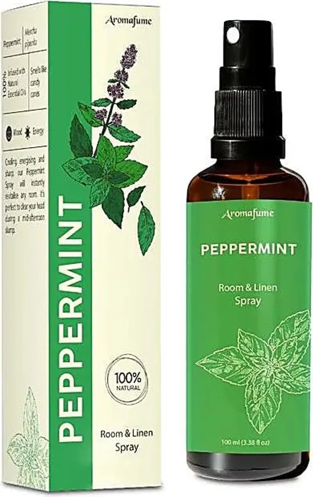 Aromafume Spray Menthe Poivrée 100ml - Set de 3 Brumes pour le Linge