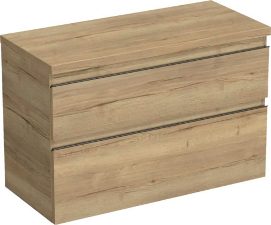Jungborn Waschtischunterschrank TRENTA BxHxT 96,7 x 64,6 x 44,5 cm Frontfarbe eiche holzdekor TRE DESK 100 2Z B 80