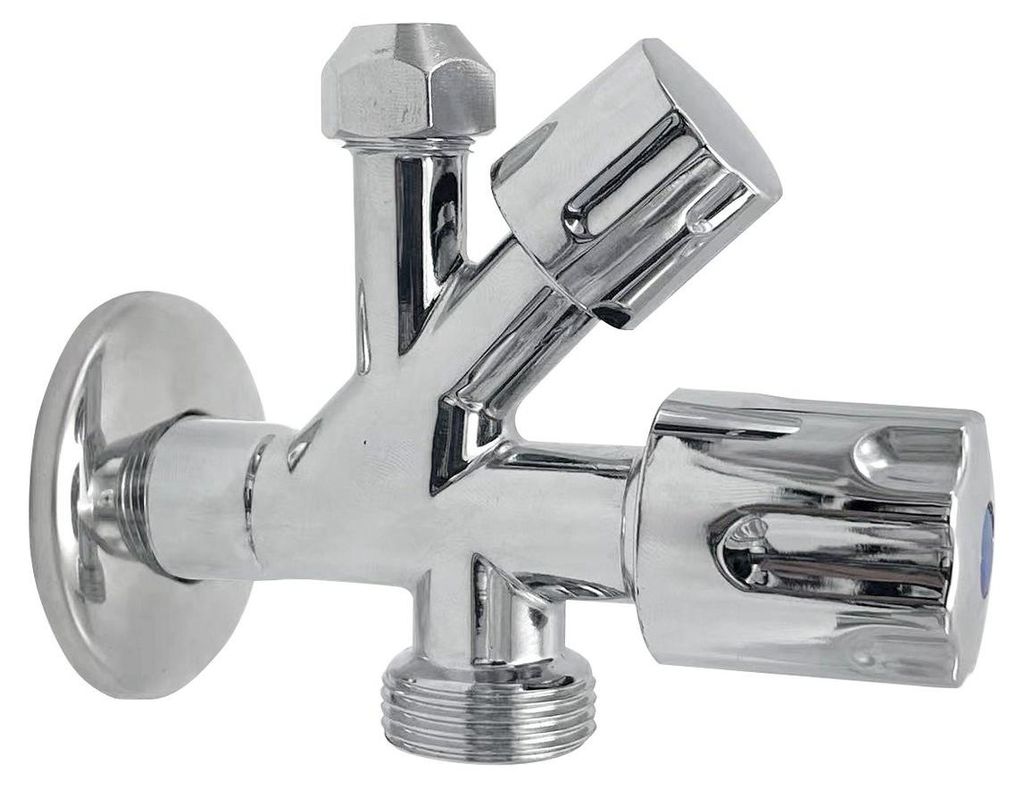 Bruckner Kombi-Ventil 1/2 "x3/4 "x3/8", Chrom