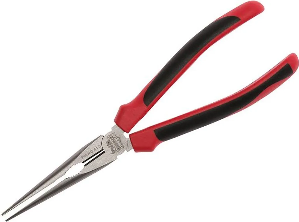 Pince à bec demi-rond allongé 200 mm pour serrage et coupe de précision