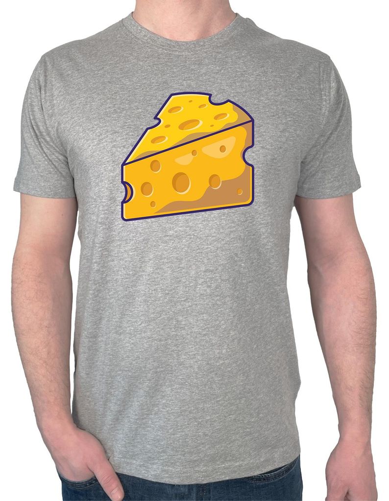 Huuraa Herren T-Shirt Käse Comic S Sport Grey Bio Baumwolle Fairtrade Herrenshirt Geschenkidee