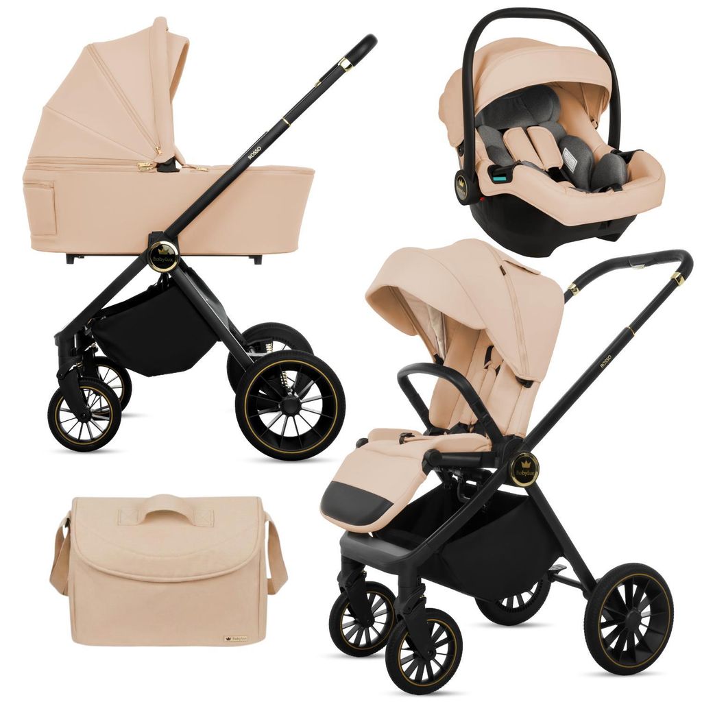 BabyLux® Wielofunkcyjny Wózek Dziecięcy 3w1 ROSSO, Kolor Zdjęcie produktu 