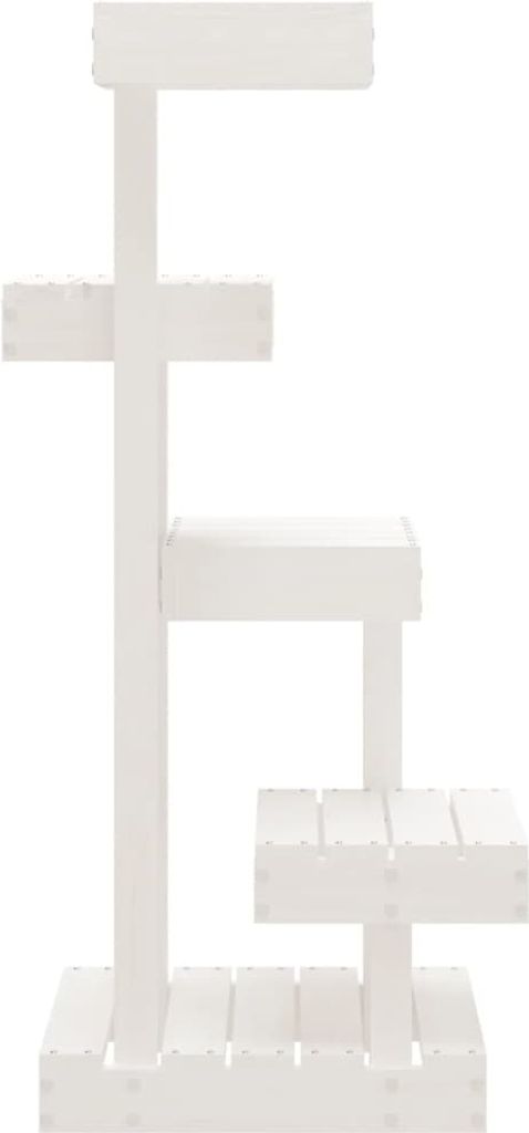 vidaXL Kratzbaum Wei 45,5x49x103 cm Massivholz Kiefer