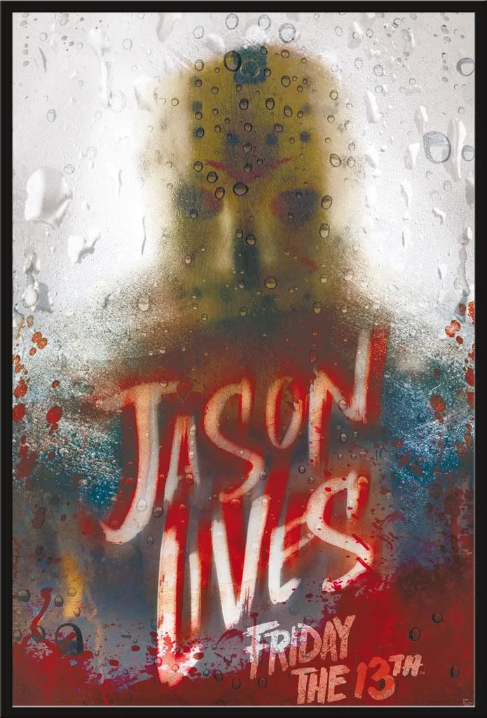 Affiche Vendredi 13 Jason Lives Prête à Poser, Cadre Noir Anti-Rayures