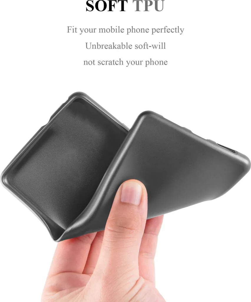 Custodia Cadorabo Per Xiaomi RedMi 9T / POCO M3, Bicolore Silicone TPU E Retro In Vetro Temperato, Blu/nero