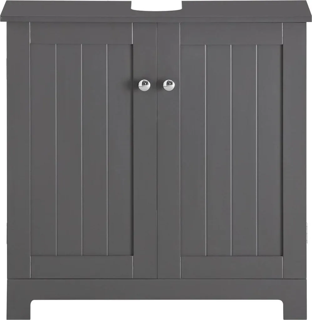 Mobile sottolavabo - Mobile da bagno - 60×60×30 cm - Da posizionare sotto il lavabo - Da montare autonomamente - Grigio scuro