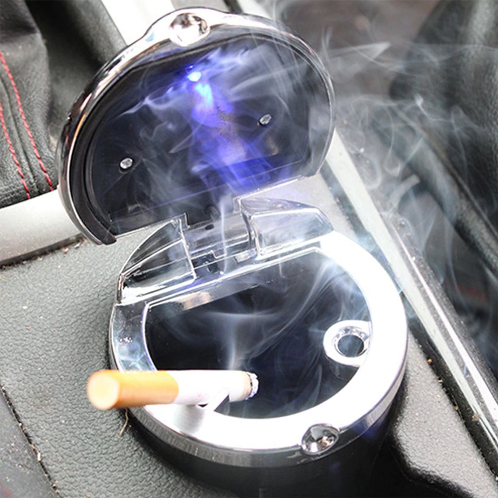 Auto Aschenbecher mit Deckel und LED Licht Tragbare KFZ Produktbild 3