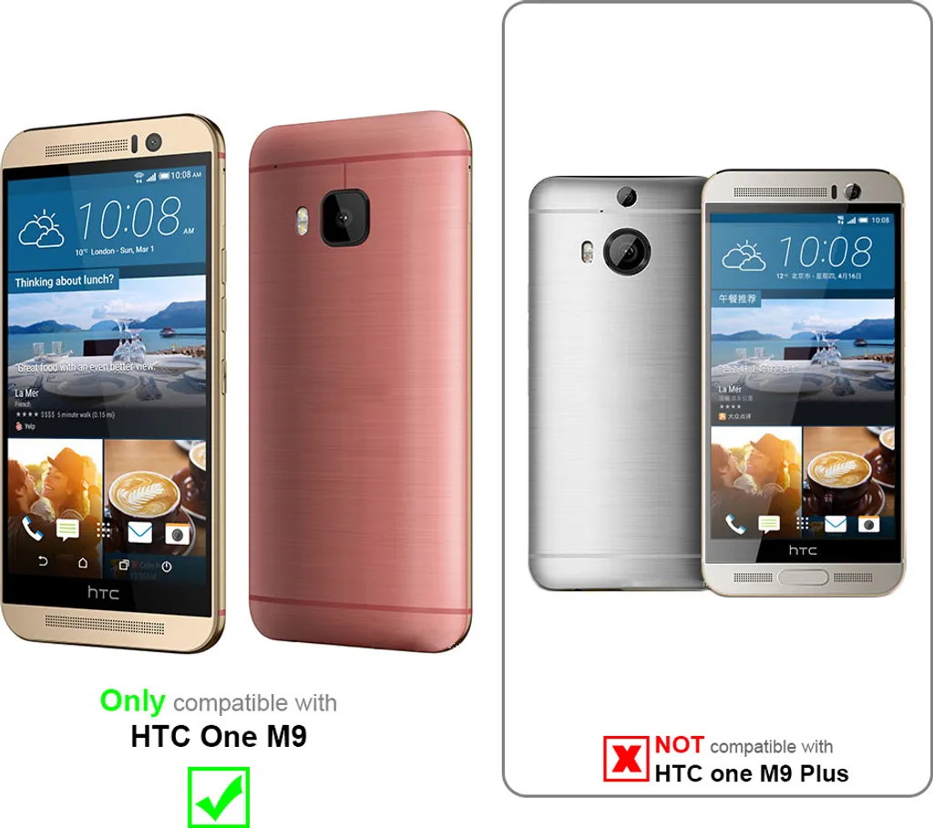 Custodia Protettiva HTC One M9 con Catena Lilla Cadorabo - Antiurto - 2