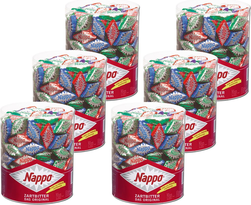 Nappo Klassiker Rauten mit Zartbitterschokolade 1320g 6er Pack