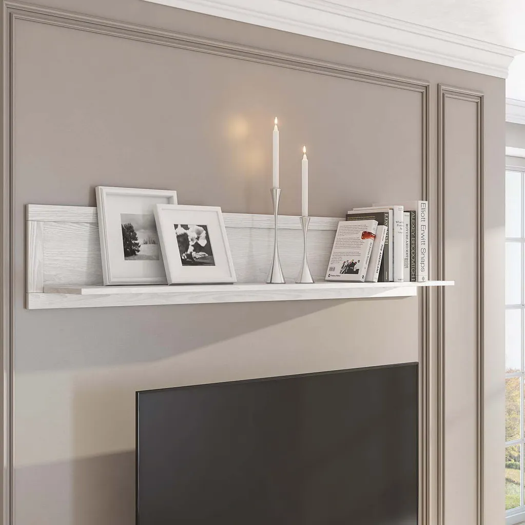 Meuble étagère EROL décor frêne et chêne : rangement robuste 190 cm