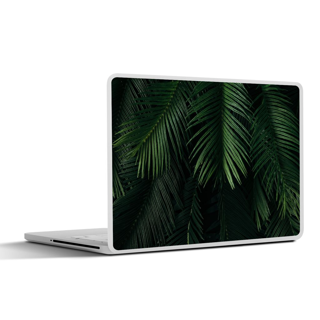 MuchoWow Laptop Aufkleber Sticker Cover Blätter - Tropisch - Muster - Jungen - Mädchen - Kinder - Kind 32.5x23.5 cm - Sticker für Laptop - Sel...