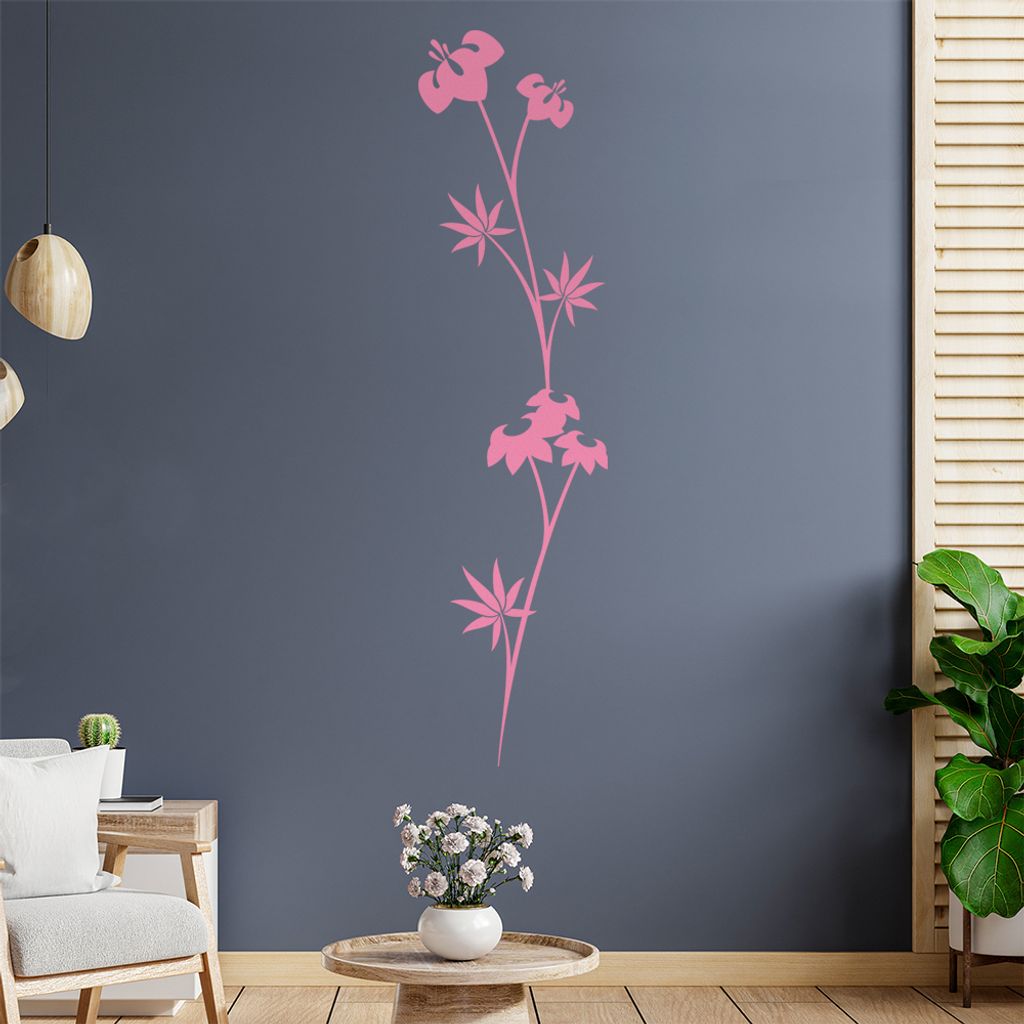 Stern - Blatt Wandtattoo in 6 Größen - Wandaufkleber Wall Sticker - Dekoration, Küche, Wohnzimmer, Schlafzimmer, Badezimmer