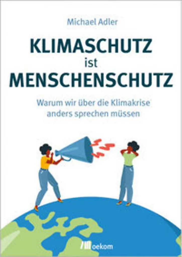 T-shirt Klimaschutz ist Menschenschutz en Coton Bio Éthique Noir L
