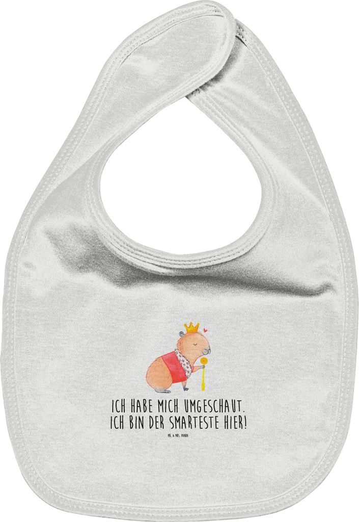 Mr. & Mrs. Panda Lätzchen Capybara König - Weiß - Geschenk, Produktbild 