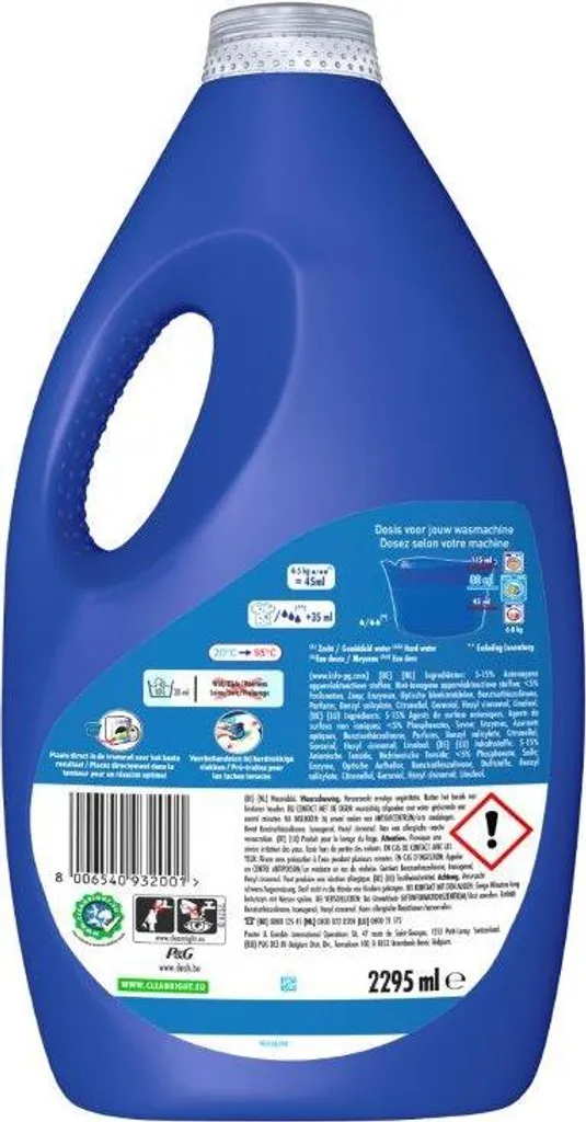 Moins de Grisaillement avec Dash Lessive Liquide Blancheur - Pack 4 - 4