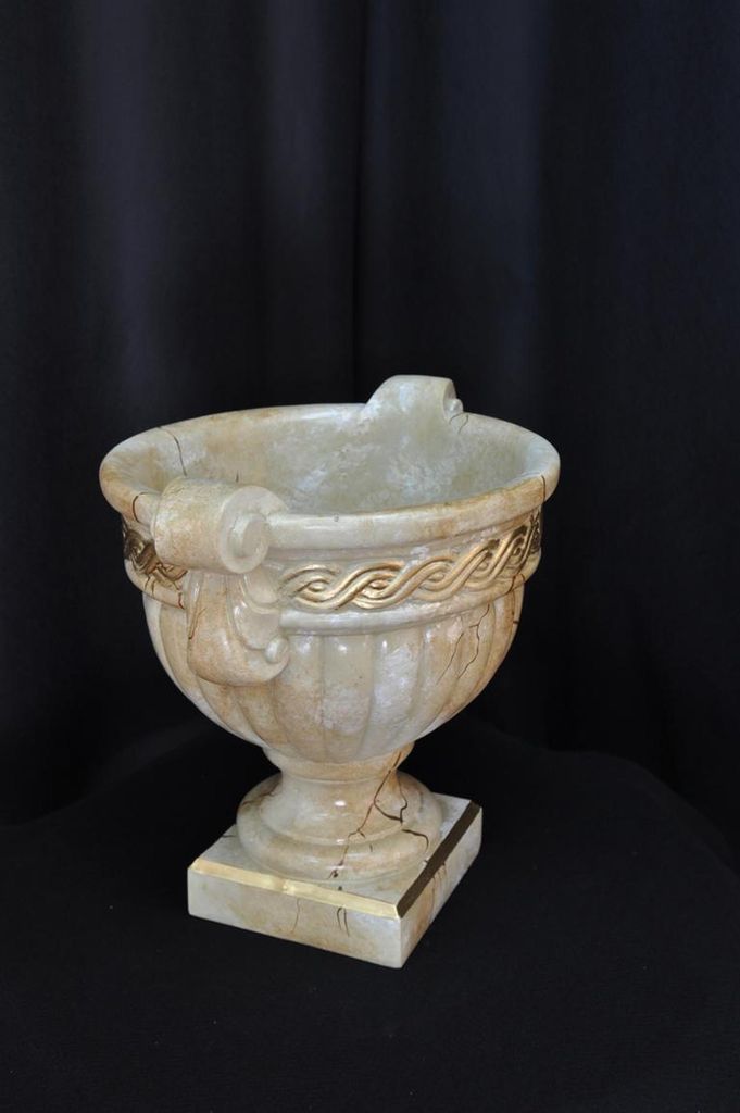 Design XXL Obst Schale Vase Ellipse Vasen Antik Schalen Deko Dekoration 834 46cm