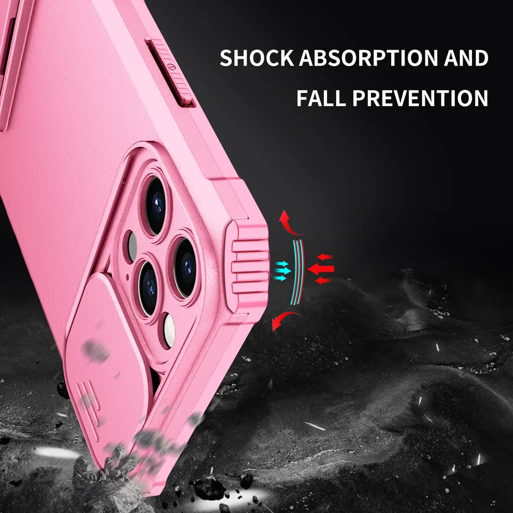 Custodia iPhone 12 Pro Max per Escursioni: Protezione Militare Rosa - 6