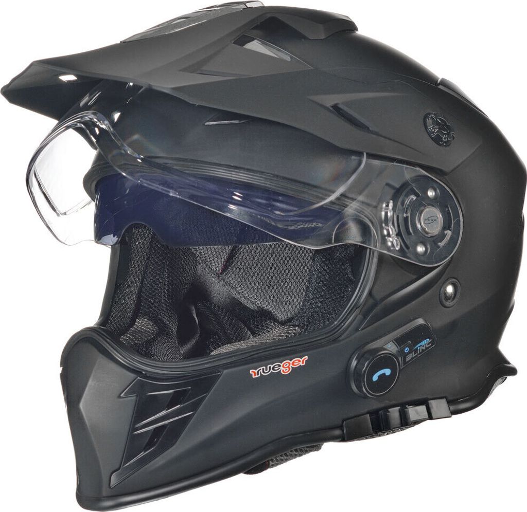Crosshelme Endurohelm Kinderhelme Quad Trial Kinder Helm rueger RX-968 COM Matt Schwarz XS (53-54)