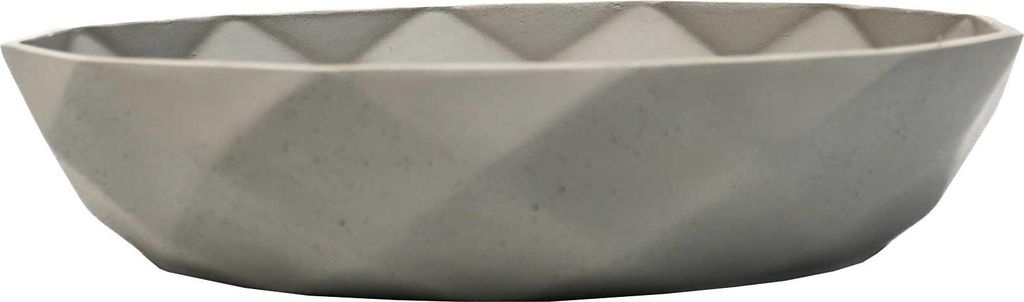 VIVANNO Pflanzschale Fiberglas CAVERO Schale, Betongrau mit Muster - 32x7 cm