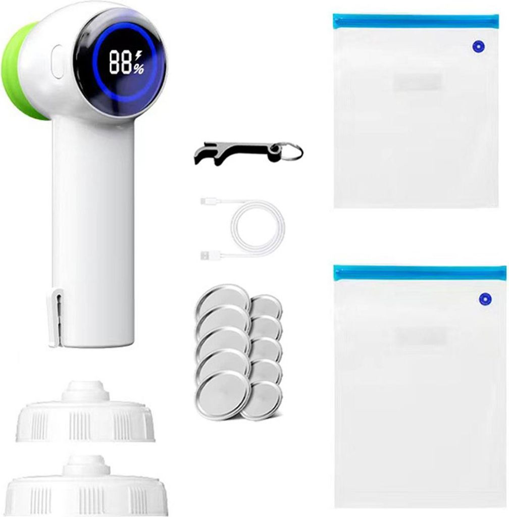 Multifunktionales Vakuumiergerät – Typ A: Vakuumiergerät + Frischhaltebeutel*2