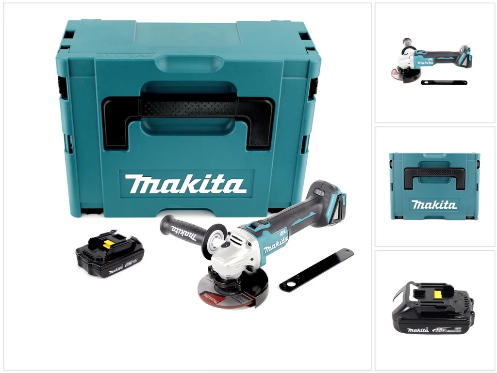 Meuleuse Makita DGA506Y1J 18V 125mm anti-poussière et haute sécurité