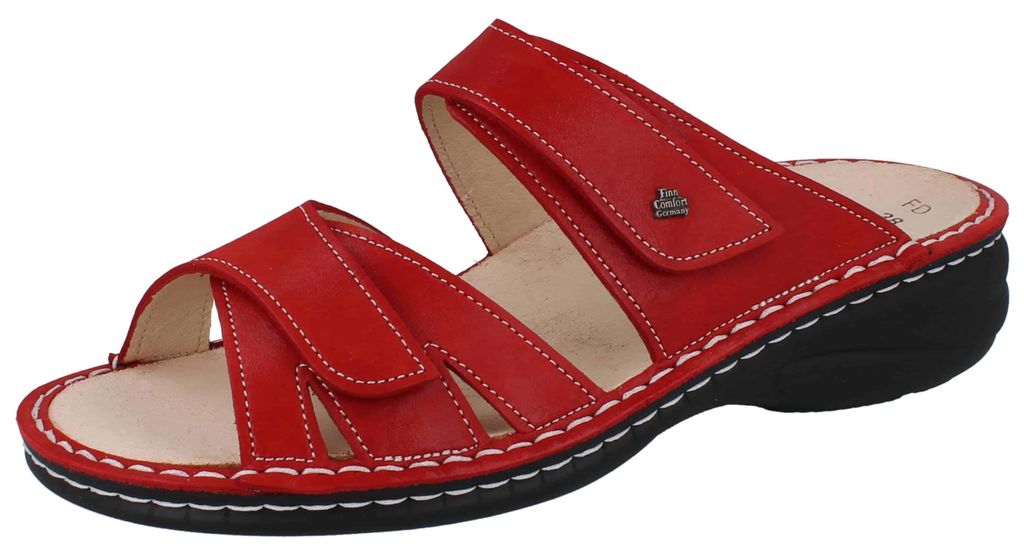 FINN COMFORT Kimbe Damen Pantolette rot Leder - Größe: 40 Produktbild 