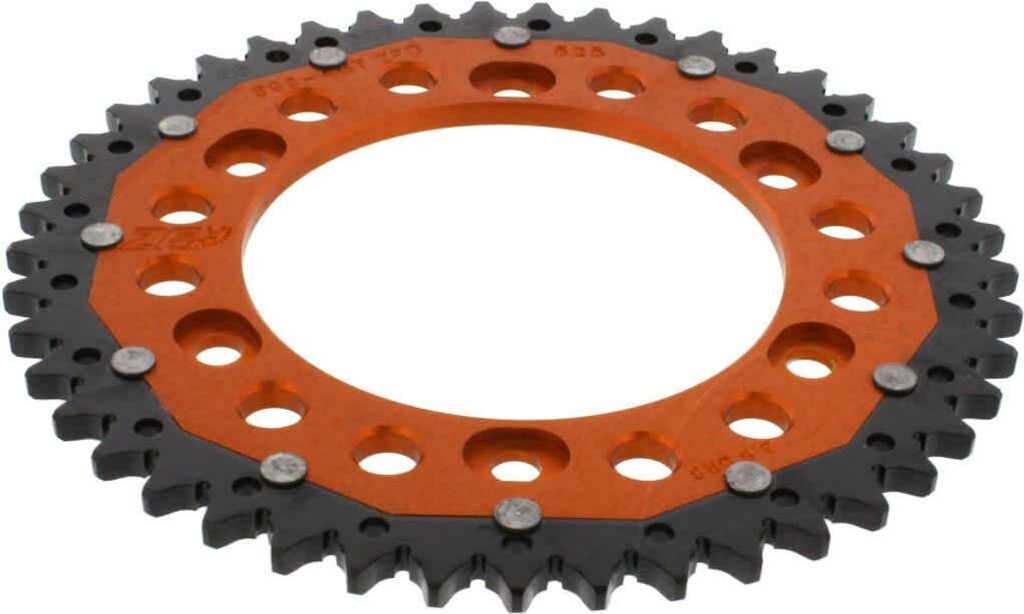 ZF Krone 45 Zähne Teilung 525 Orange Schwarz Dual für KTM