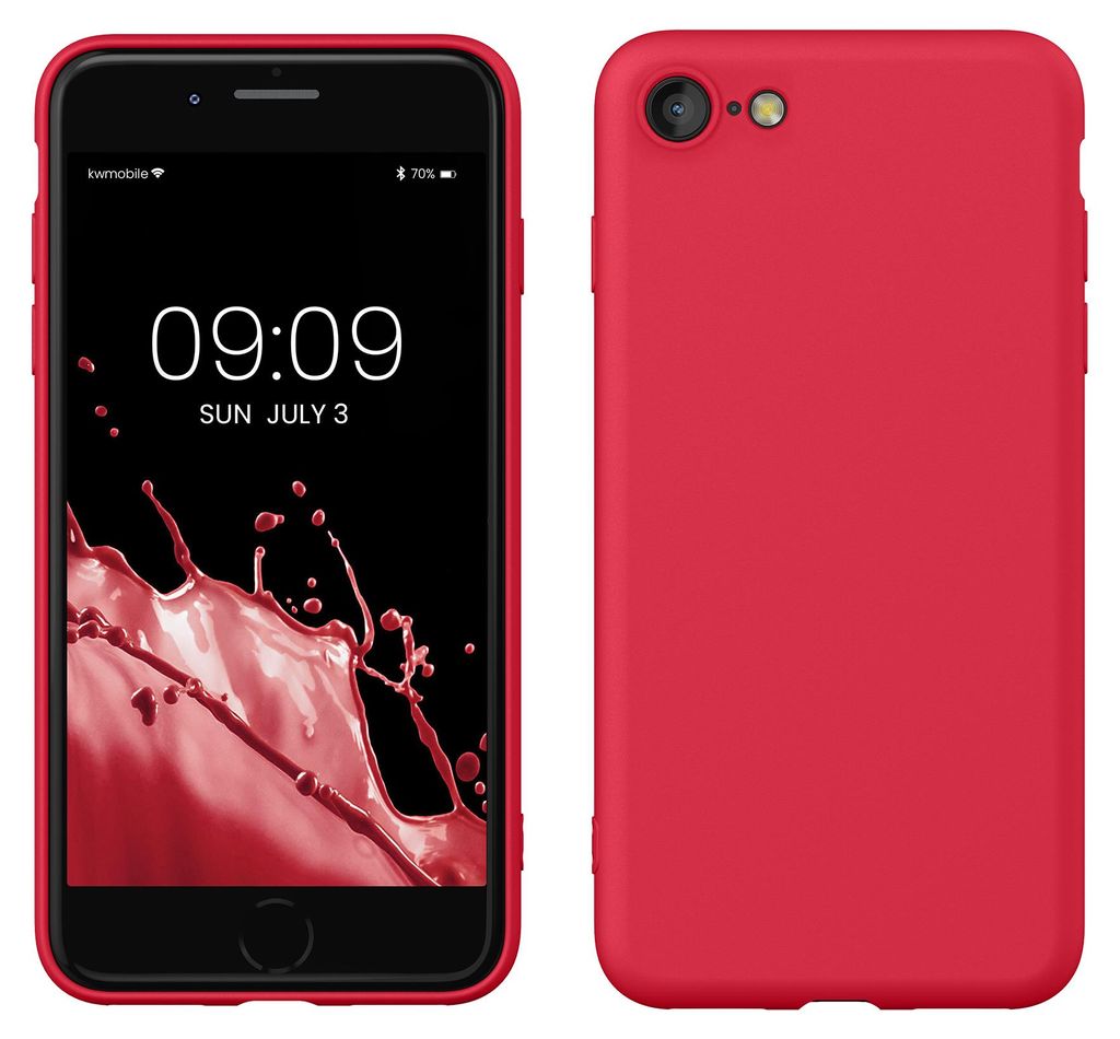 kwmobile Handyhülle für iPhone SE 2022 Hülle / iPhone SE 2020 / iPhone 8 / iPhone 7, für iPhone SE Hülle - Schutzhülle für kabelloses Laden ...