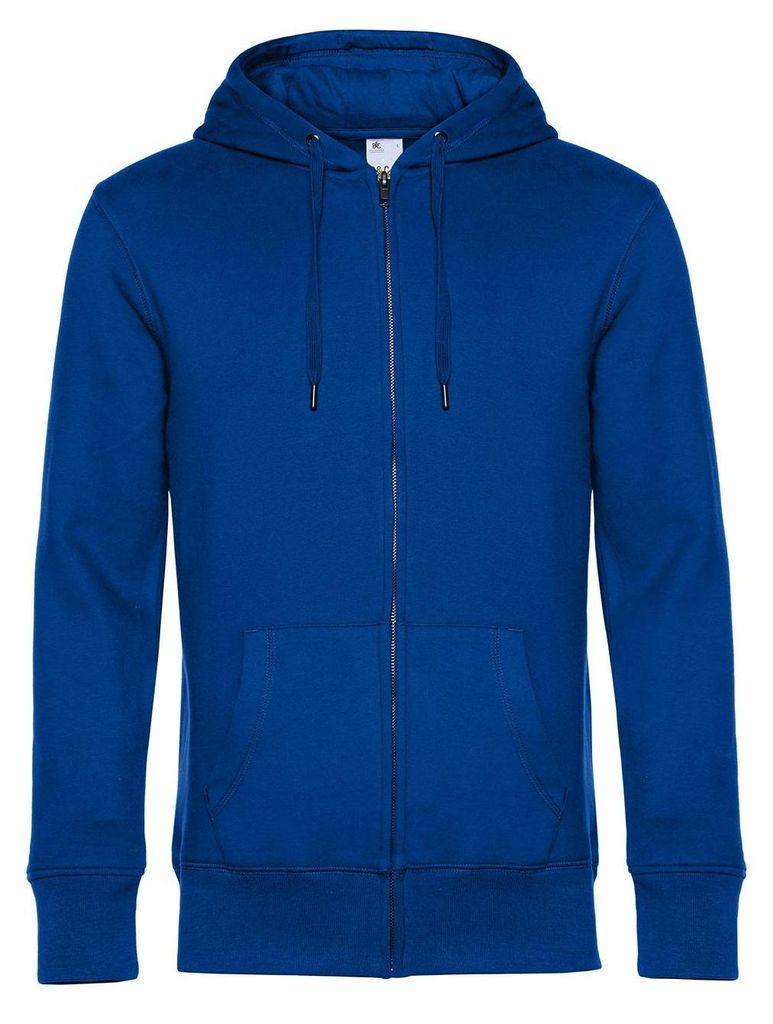 B&C - "King" Hoodie mit durchgehendem Reißverschluss für Herren FK148 (XS) (Königsblau)