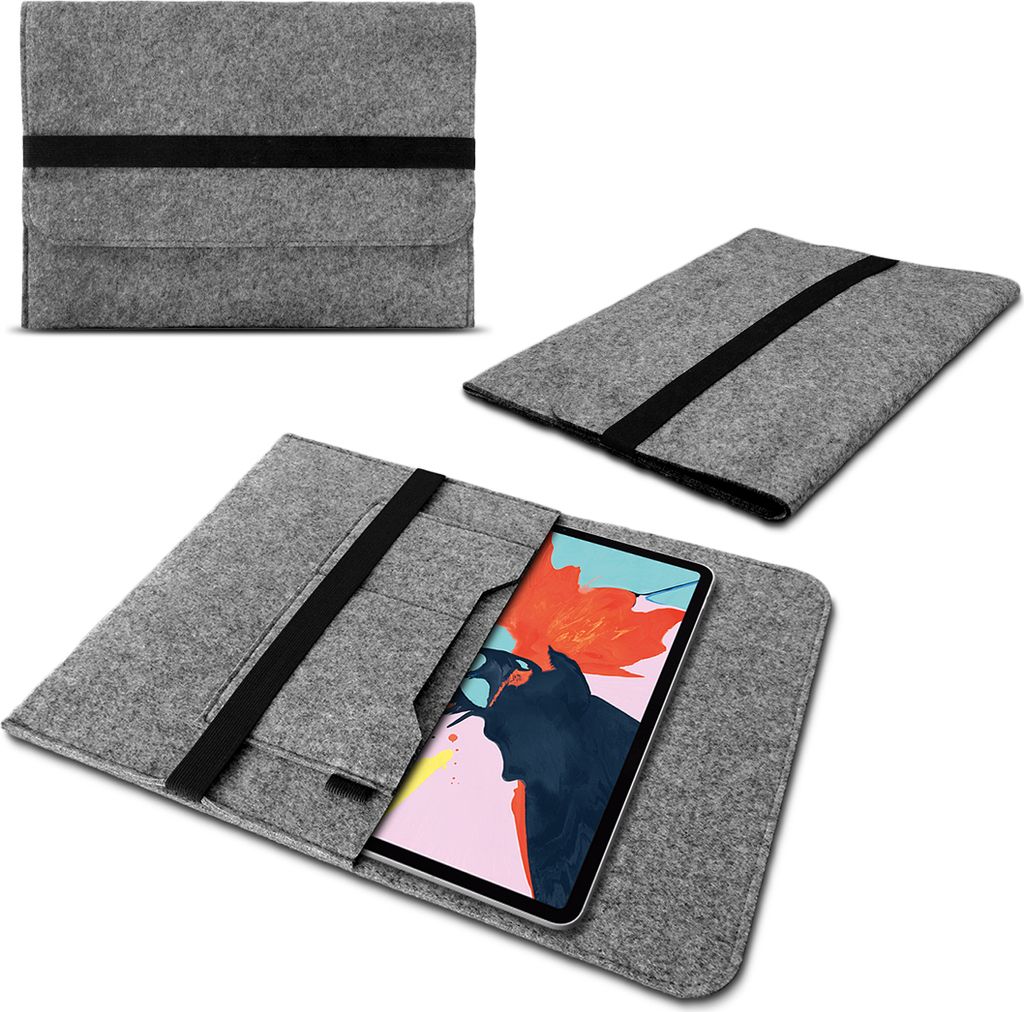 Schutzhülle für Apple iPad Air 4 5 6 7 10.9 Zoll Sleeve Tasche Hülle Filz TabletFarbe:Grau
