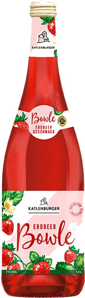 A bottle of strawberry-flavored fruit wine.