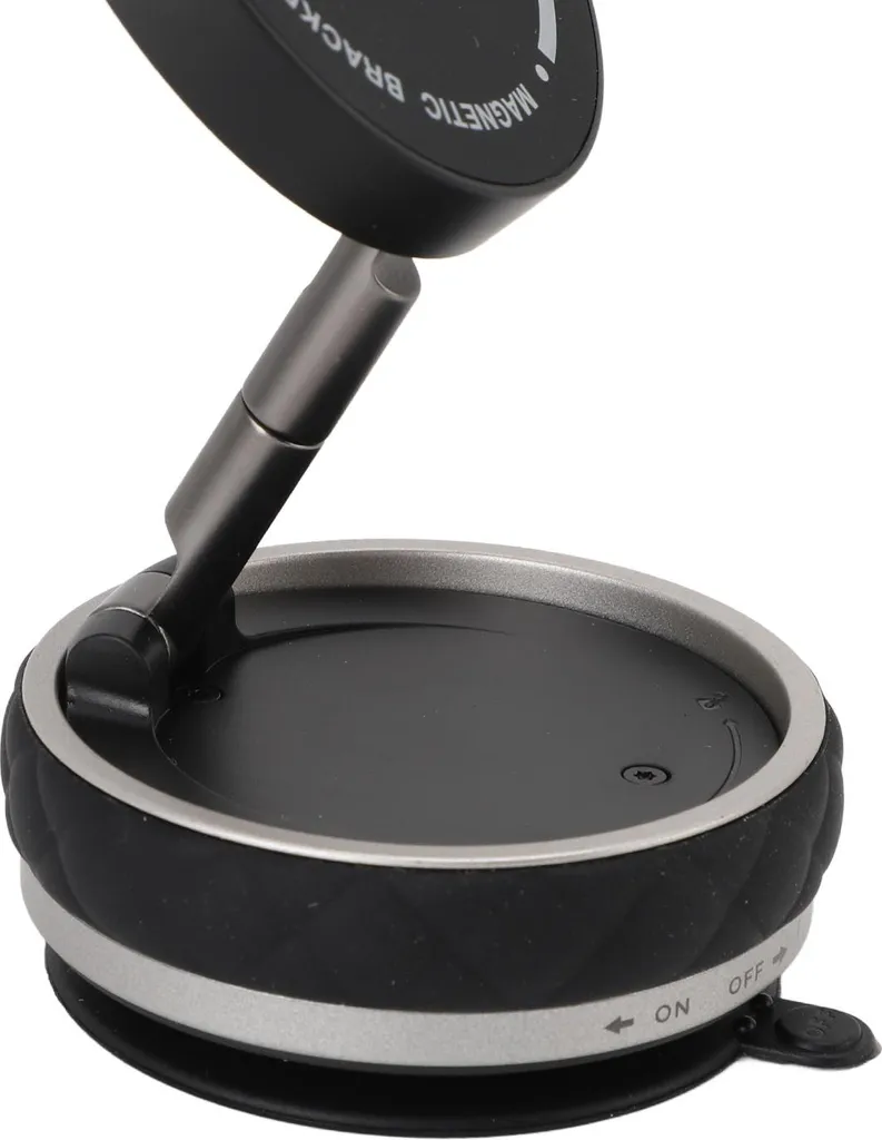 Supporto magnetico a ventosa per telefono, pieghevole, girevole, sollevabile, supporto doppio per tazza per auto, nero