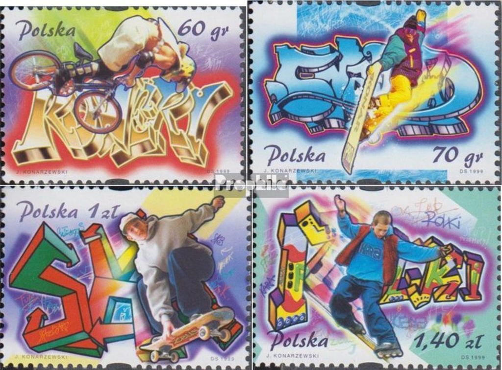 Briefmarken Polen 1999 Mi 3764-3767 (kompl.Ausg.) postfrisch Sport