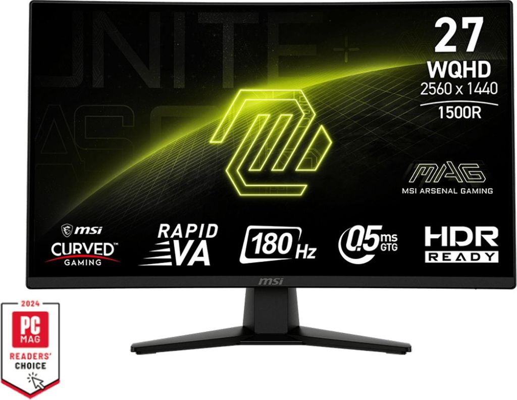 MSI MAG 274CQF Curved Gaming TFT 27" WQHD VA 180Hz 0.5ms Produktbild 