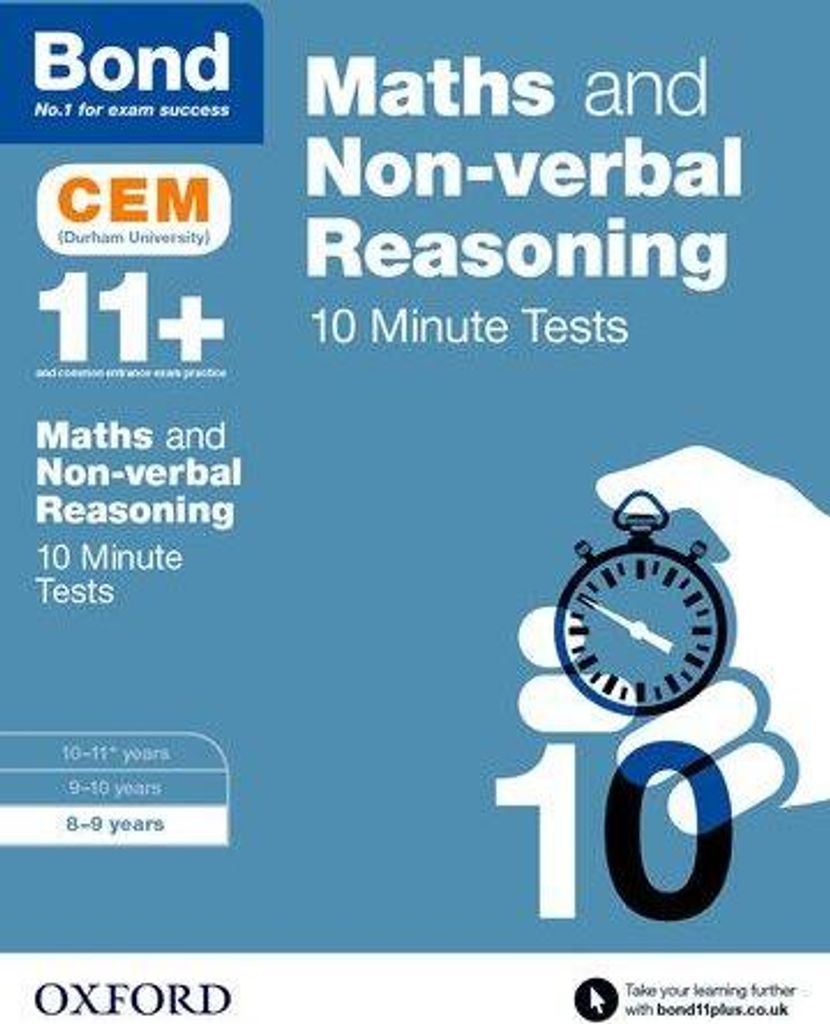 Bond 11+: Maths & Non-verbal Reasoning: CEM 10 Minute Tests