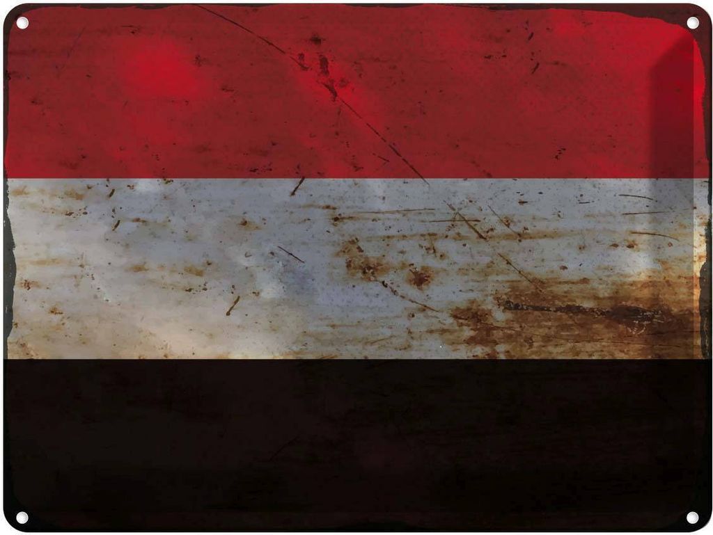 vianmo Blechschild 30x40 cm Jemen Yemen Flagge Fahne Wappen